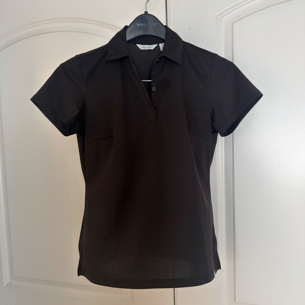Lady Hagen Womens Short Sleeve Golf Polo Shirt Black Size Small Activewear